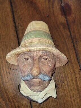 Vintage Bossons Chalkware Head Wall Decor Romanian Man